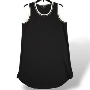 ABS‎ By Allen Schwartz Jet Black Tank Dress Woman's Size Med Tennis Prep Mod GUC